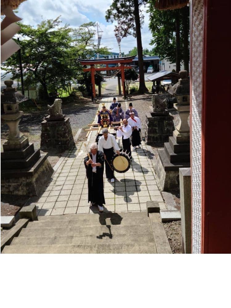 宮司以下祭員並びに献幣使参進